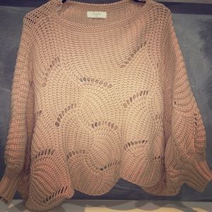 Tan knit-crop sweater